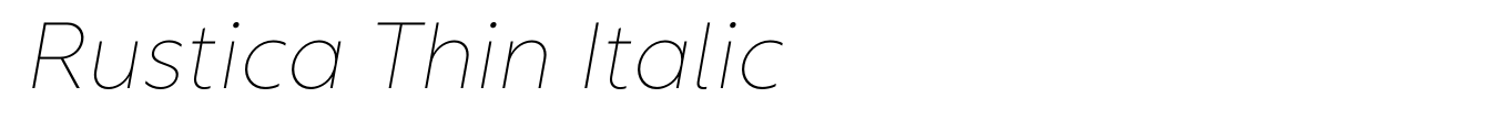 Rustica Thin Italic